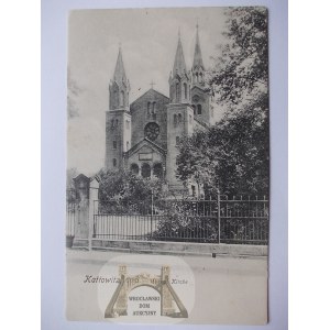 Katowice, Kattowitz, kościół ewangelicki, 1912