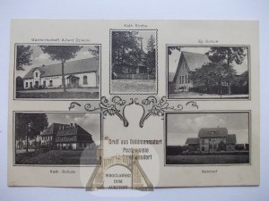 Jastrzębie Zdrój, Bzie, school, inn, station, ca. 1910