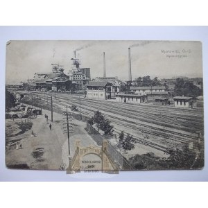 Mysłowice, Myslowitz, kopalnia, tory kolejowe, ok. 1910