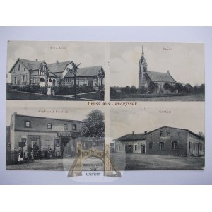 Kalety Jędrysek, kościół, willa, gospoda, sklep, 1914