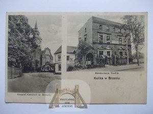 Racibórz, Ratibor, Brzezie, restaurant, store, ca. 1930, mailed after 1945.