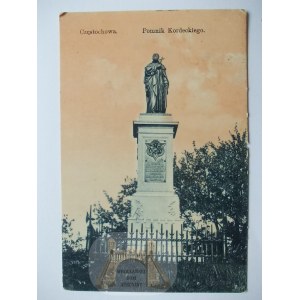 Częstochowa, pomnik Kordeckiego, ok. 1910