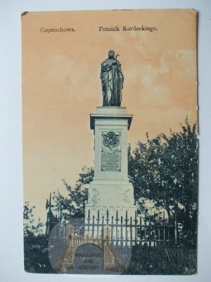 Čenstochová, pomník Kordeckého, asi 1910