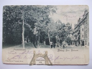 Brzeg, Brieg, Piastowska Street, ca. 1902 (mailed 1917)