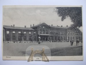 Nysa, Neisse, train station, 1917