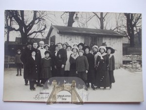 Glogowek, Oberglogau, korčule, súkromný list, cca 1920