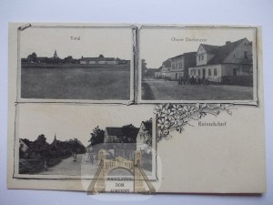 Renska Wies u Koźle, ulice, panorama, cca 1920