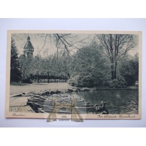 Vroclav, Breslau, Južný park, prístavisko lodí, cca 1920