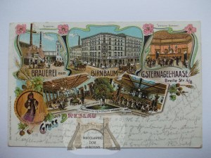 Wrocław, Breslau, Birnbaum Brewery, Purkyniego Street, 1903
