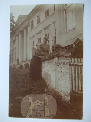 Machnice near Trzebnica, palace, private card, 1929