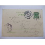 Oborniki Ślaskie, Obernigk, Sitten, litografia, 1908