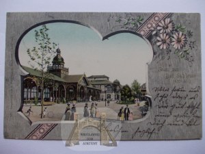 Szczawno Zdrój, Bad Salzbrunn, walking hall, decorative frame, 1902
