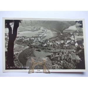 Bardo Ślaskie, Wartha, Luftbildpanorama, ca. 1935
