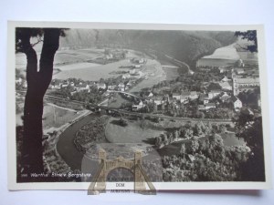 Bardo Ślaskie, Wartha, letecké panorama, cca 1935