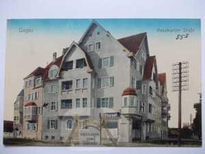 Głogów, Glogau, nájemní dům, Rauschwitzerstrasse, 1917