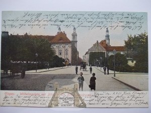 Glogow, Glogau, Wilhelm Square, Wroclawska Street, 1906