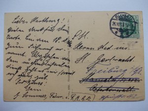 Głogów, Glogau, Wilhelmovo námestie, pošta, 1913