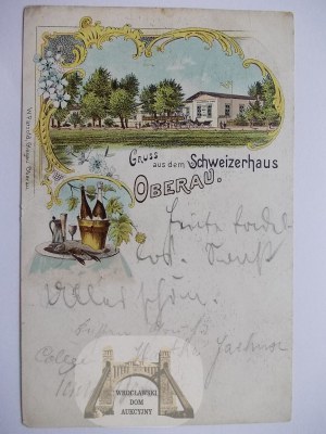 Glogow, Glogau, Cowshed, Swiss, lithograph, 1906