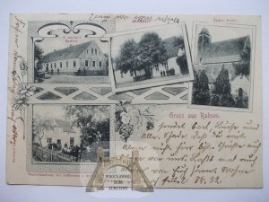 Rapocin u Głogowa, hostinec, obchod, kostel, 1910