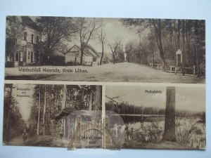 Karczowiska, Neurode near Lubin, street, pond, ca. 1920