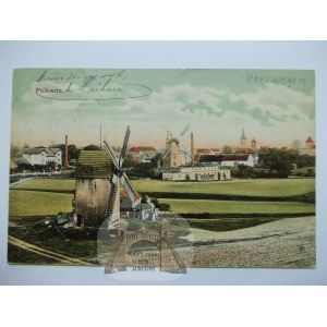 Polkowice, Polkwitz, moulin à vent, 1908