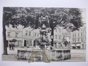 Zlotoryja, Goldberg, fountain, 1910
