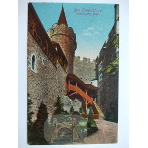 Grodziec, zamek, dziedziniec, 1925
