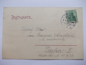 Taszów u Lewina Kłodzkého, škola, hostinec, 1909