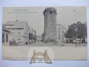 Lwówek Slaski, Lowenberg, Schmiedestrasse, ca1902
