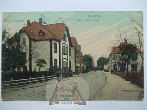 Ruszów, Rauscha, ulica Hohenzollern, 1911