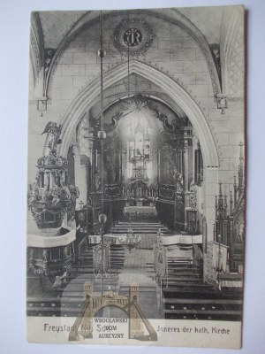 Kozuchow, Freystadt, church, interior, ca. 1914