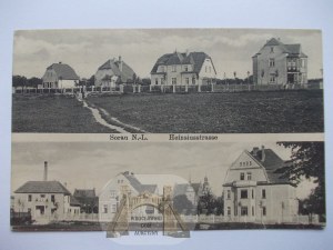Zary, Sorau, street, villas, ca. 1910