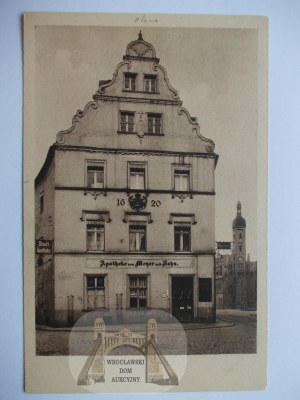Gubin, Guben, historic pharmacy, ca. 1925