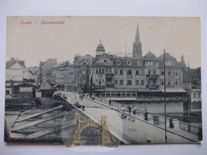 Gubin, Guben, bridge over the Neisse River, ca. 1914
