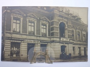 Grodzisk Wielkopolski, Gratz, obchod, Lidová banka, fotografický, kolem roku 1920.