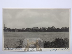 Wągrowiec, panorama, lake, circa 1940.