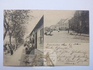 Szamocin near Chodzież, stores, stalls, ca. 1910