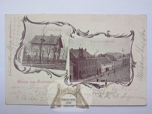 Trzcianka, Schonlanke, Market Square, villa, 1900