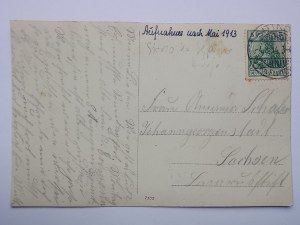 Sitno near Zlotow, Sepolno Krajenskie, post office, private card, 1914