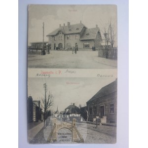 Janowiec k. Żnin, dworzec, ulica, 1910