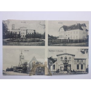 Sypniewo k. Sępolno Krajeńskie, Więcbork, pałac, szkoła, kościół, sklep, 1918