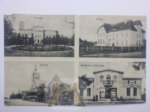 Sypniewo u Sępolno Krajeńskie, Więcbork, palác, škola, kostel, obchod, 1918