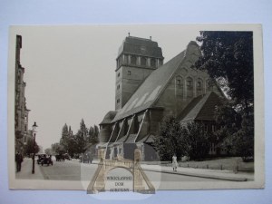 Szczecin, Stettin, garrison church, street, ca. 1930