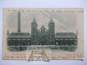 Szczecin, Stettin, free port, machine hall, 1902