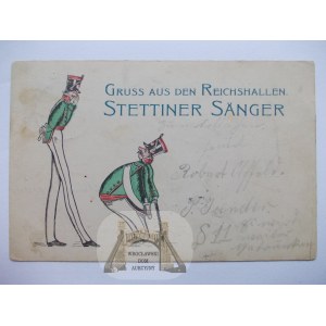 Szczecin, Stettin, szczecińscy śpiewacy, humor, 1903