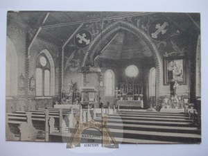 Szczecin, Stettin, Dabie, Altdamm, church interior, 1931