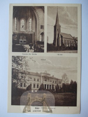 Swierzno near Kamien Pomorski, church, palace, 1938