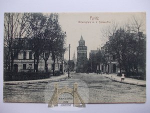 Pyrzyce, Pyritz, street, Banska gate, ca. 1920