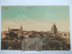 Pyrzyce, Pyritz, panorama, 1914