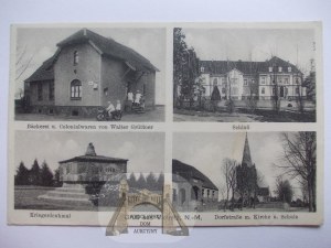 Witnica near Moryn, palace, street, monument, bakery, 1933